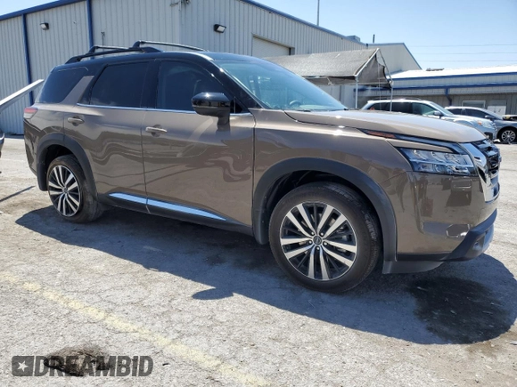 2024 Nissan Pathfinder Platinum with VIN 5N1DR3DG5RC287469, listed as a Copart auction lot 58971765 with 1,812 mi miles and Salvage title. Bid and sale history available at DreamBid. Image 4.