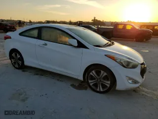 2013 Hyundai Elantra Coupe GS PZEV with VIN KMHDH6AE2DU015438, listed as a Copart auction lot 76075394 with 124,975 mi miles and Non Repairable. Bid and sale history available at carsss.com. Image 4.