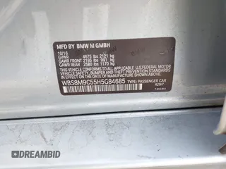 2017 BMW M3 с VIN WBS8M9C55H5G84685, выставлен на аукционе IAAI как лот 41962997 с пробегом 59 838 миль миль и . История ставок и продаж доступна на DreamBid. Изображение 9.