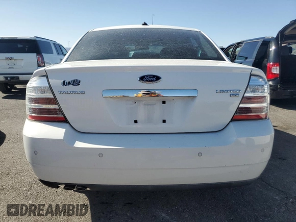 2008 Ford Taurus Limited with VIN 1FAHP28W68G132157, listed as a Copart auction lot 62026185 with 63,648 mi miles and Clean title. Bid and sale history available at DreamBid. Image 6.