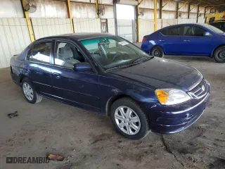 2002 Honda Civic EX with VIN 1HGES26722L043922, listed as a Copart auction lot 44972435 with 489,069 mi miles and Salvage Title. Bid and sale history available at carsss.com. Image 4.