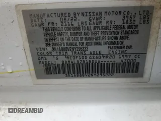 2022 Nissan Sentra S z VIN 3N1AB8BV2NY295222, wystawiony jako Copart lot #51172315 z przebiegiem 68 380 mil mil oraz Czysty tytuł • Clean title. Historia ofert i sprzedaży dostępna na DreamBid. Obrazek 12.