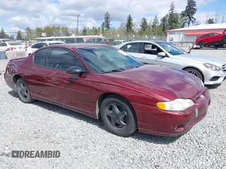 2001 Chevrolet Monte Carlo SS with VIN 2G1WX15K819340583, listed as a IAAI auction lot 42079082 with 123,213 mi miles. Bid and sale history available at carsss.com. Image 1.