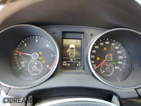 2012 Volkswagen Jetta SportWagen TDI w/Sunroof & Nav with VIN 3VWPL7AJ6CM692429, listed as a Copart auction lot 73192824 with 94,126 mi miles and Salvage Title. Bid and sale history available at carsss.com. Image 9.