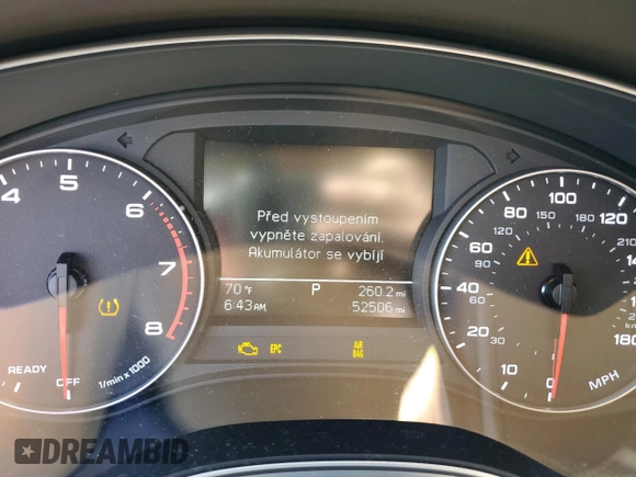 2016 Audi A6 2.0T Premium with VIN WAUFFAFC3GN098807, listed as a Copart auction lot 68615082 with 52,506 mi miles. Bid and sale history available at carsss.com. Image 9.