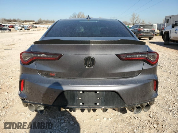 2021 Acura TLX Type S with VIN 19UUB7F0XMA000360, listed as a Copart auction lot 86607934 with 35,485 mi miles and Salvage Title. Bid and sale history available at carsss.com. Image 6.