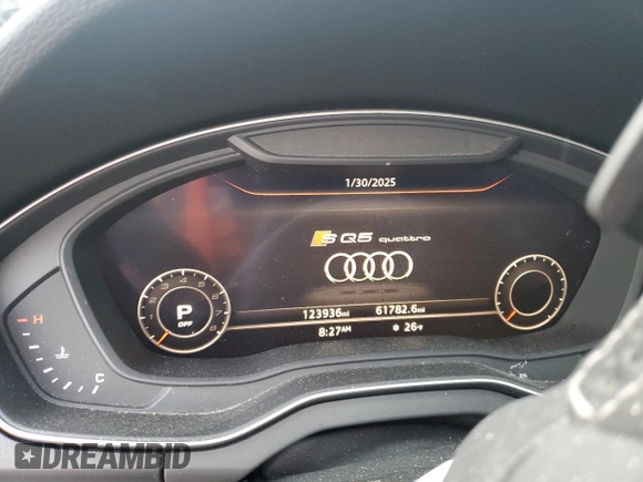 2018 Audi SQ5 Premium Plus with VIN WA1A4AFY6J2223865, listed as a Copart auction lot 43139545 with 123,936 mi miles and Clean Title. Bid and sale history available at DreamBid. Image 9.