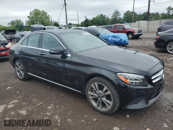 2021 Mercedes-Benz C 300 with VIN W1KWF8EBXMR629631, listed as a Copart auction lot 60163615 with 45,748 mi miles and Clean title. Bid and sale history available at DreamBid. Image 4.