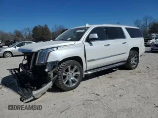 2016 Cadillac Escalade ESV Luxury Collection with VIN 1GYS4HKJ0GR245804, listed as a Copart auction lot 47182395 with 112,507 mi miles and Salvage title. Bid and sale history available at DreamBid. Image 1.