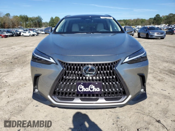 2025 Lexus NX with VIN JTJHGCEZ4S5010282, listed as a Copart auction lot 79807514 with 435 mi miles and Salvage Title. Bid and sale history available at carsss.com. Image 5.