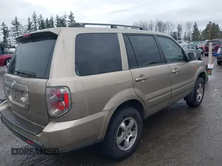 2006 Honda Pilot EX-L with VIN 2HKYF18706H529579, listed as a IAAI auction lot 41861069 with 222,641 mi miles and . Bid and sale history available at DreamBid. Image 4.