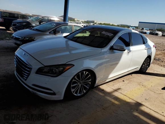 2015 Hyundai Genesis 3.8L with VIN KMHGN4JE7FU094246, listed as a Copart auction lot 73562244 with 67,895 mi miles and Salvage Title. Bid and sale history available at carsss.com. Image 1.