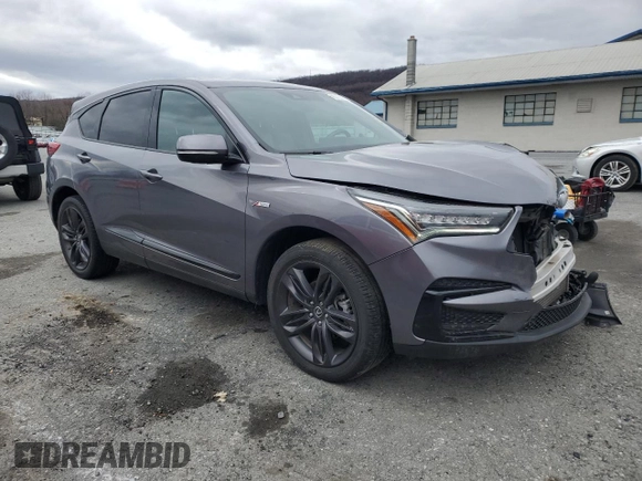 2021 Acura RDX w/A-Spec Package with VIN 5J8TC2H64ML035963, listed as a Copart auction lot 48218245 with 46,164 mi miles and Salvage Title. Bid and sale history available at carsss.com. Image 4.