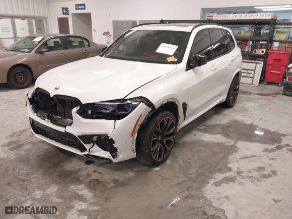 2023 BMW X5 M with VIN 5YMJU0C04P9N91130, listed as a IAAI auction lot 41218261 with 1 mi miles. Bid and sale history available at carsss.com. Image 19.