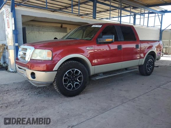 2008 Ford F-150 XLT with VIN 1FTPW12598FA21188, listed as a Copart auction lot 53971565 with 151,522 mi miles and Salvage Title. Bid and sale history available at carsss.com. Image 1.