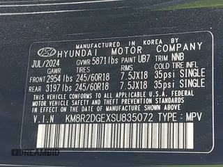 2025 Hyundai Palisade SEL z VIN KM8R2DGEXSU835072, wystawiony jako IAAI lot #42394638 z przebiegiem 14 919 mil mil oraz . Historia ofert i sprzedaży dostępna na DreamBid. Obrazek 9.