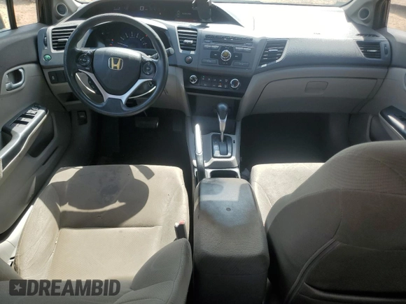 2012 Honda Civic EX with VIN 2HGFB2F83CH545012, listed as a Copart auction lot 54918605 with 229,970 mi miles and Salvage Title. Bid and sale history available at DreamBid. Image 8.