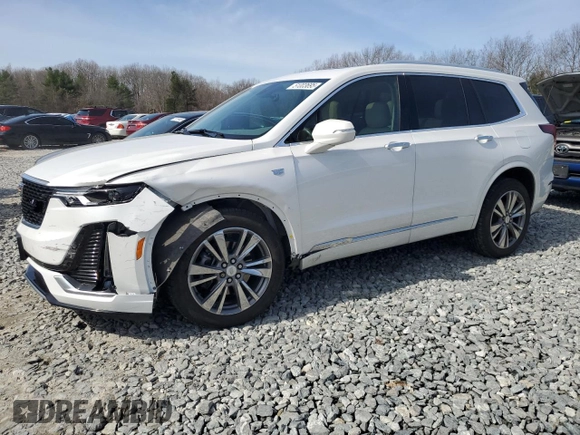 2021 Cadillac XT6 Premium Luxury with VIN 1GYKPDRS8MZ119510, listed as a Copart auction lot 51003695 with 38,157 mi miles and Salvage title. Bid and sale history available at DreamBid. Image 1.