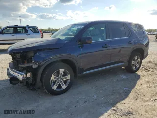 2025 Honda Pilot EX-L with VIN 5FNYG1H47SB054993, listed as a Copart auction lot 46642145 with 4,820 mi miles and Salvage Title. Bid and sale history available at carsss.com. Image 1.