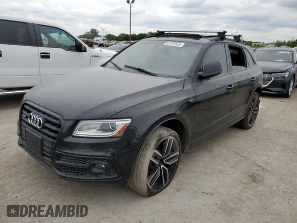 2017 Audi SQ5 Premium Plus with VIN WA1CCAFP4HA063441, listed as a Copart auction lot 57372523 with 104,066 mi miles. Bid and sale history available at carsss.com. Image 1.