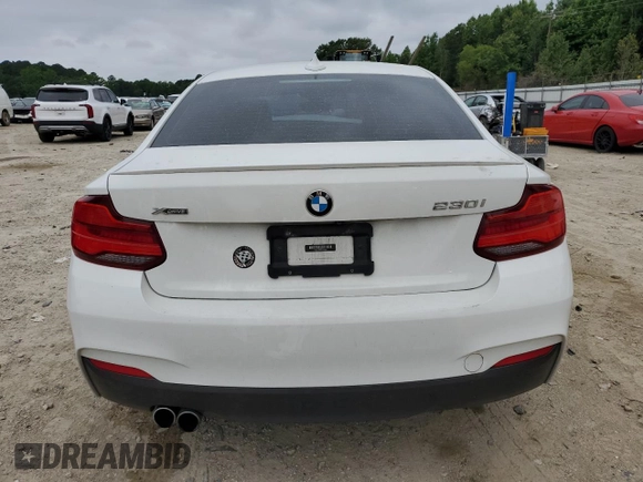 2018 BMW 2 Series 230i xDrive with VIN WBA2J3C54JVA49821, listed as a Copart auction lot 61046555 with 51,167 mi miles and Salvage title. Bid and sale history available at DreamBid. Image 6.