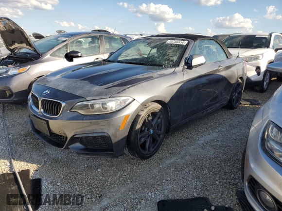 2017 BMW 2 Series M240i xDrive with VIN WBA2L3C30HV667640, listed as a Copart auction lot 76755554 with 39,695 mi miles and Salvage Title. Bid and sale history available at carsss.com. Image 1.