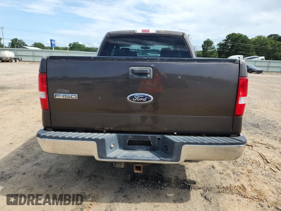 2005 Ford F-150 XLT with VIN 1FTRX12565KB21614, listed as a Copart auction lot 61488075 with 202,747 mi miles and Salvage title. Bid and sale history available at DreamBid. Image 6.