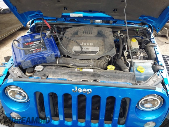 2015 Jeep Wrangler Sahara with VIN 1C4AJWBG9FL663959, listed as a IAAI auction lot 42133900 with 56,253 mi miles and . Bid and sale history available at DreamBid. Image 10.