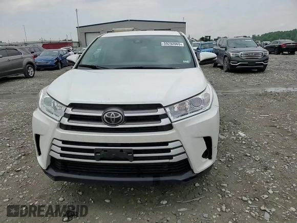 2019 Toyota Highlander LE with VIN 5TDBZRFH7KS923687, listed as a Copart auction lot 59292065 with 94,084 mi miles and Salvage title. Bid and sale history available at DreamBid. Image 13.