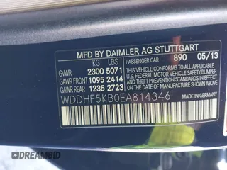 2014 Mercedes-Benz E 350 Sport with VIN WDDHF5KB0EA814346, listed as a IAAI auction lot 41768960 with 131,331 mi miles and . Bid and sale history available at DreamBid. Image 9.