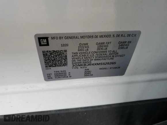 2021 Chevrolet Blazer LT z VIN 3GNKBJR4XMS529265, wystawiony jako Copart lot #63696144 z przebiegiem 76 123 mil mil oraz Szkoda całkowita • Salvage title. Historia ofert i sprzedaży dostępna na DreamBid. Obrazek 13.