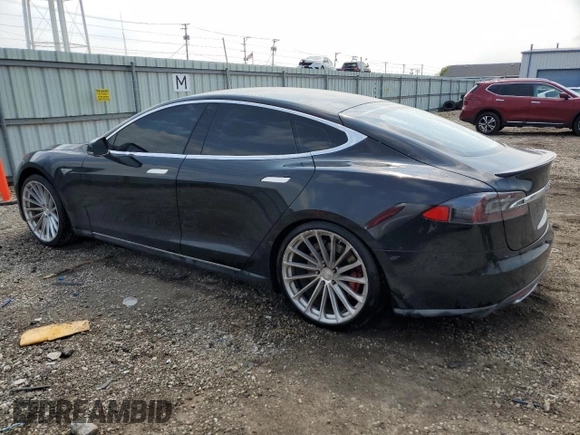 2014 Tesla Model S 60 with VIN 5YJSA1H11EFP36611, listed as a Copart auction lot 59544085 with 97,214 mi miles and Salvage title. Bid and sale history available at DreamBid. Image 2.
