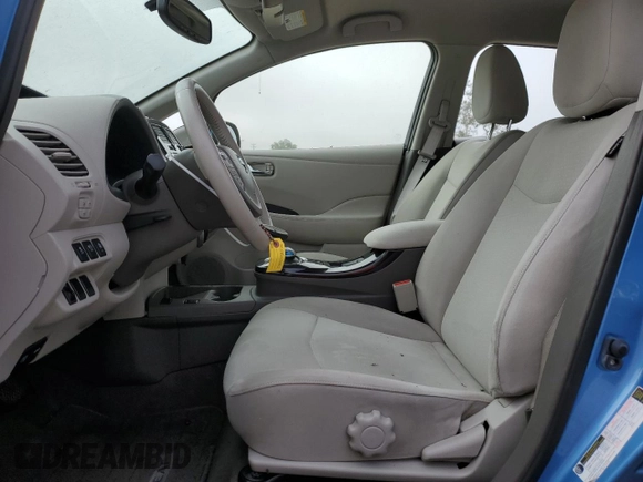 2012 Nissan LEAF SL with VIN JN1AZ0CP2CT021456, listed as a Copart auction lot 56057385 with 55,193 mi miles and Clean Title. Bid and sale history available at DreamBid. Image 7.