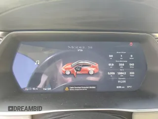 2016 Tesla Model S 70 with VIN 5YJSA1E1XGF153509, listed as a Copart auction lot 65047634 with 51,235 mi miles and Salvage Title. Bid and sale history available at carsss.com. Image 9.