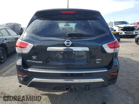 2016 Nissan Pathfinder SV with VIN 5N1AR2MM2GC643618, listed as a Copart auction lot 45000705 with 166,354 mi miles and Salvage Title. Bid and sale history available at carsss.com. Image 6.