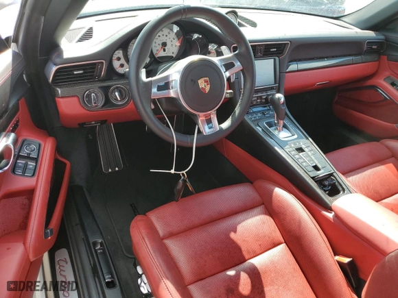 2015 Porsche 911 Turbo S with VIN WP0CD2A90FS172066, listed as a Copart auction lot 74954484 with 0 mi miles and Salvage Title. Bid and sale history available at carsss.com. Image 8.