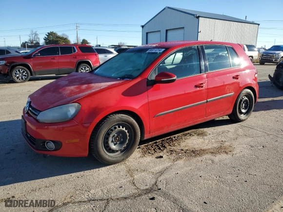 2011 Volkswagen Golf TDI with VIN WVWNM7AJ5BW044618, listed as a Copart auction lot 86911214 with 164,100 mi miles and Salvage Title. Bid and sale history available at carsss.com. Image 1.