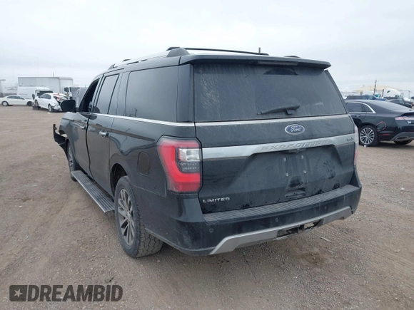2018 Ford Expedition Max Limited with VIN 1FMJK1KT6JEA17686, listed as a IAAI auction lot 41534192 with 117,179 mi miles and . Bid and sale history available at DreamBid. Image 3.