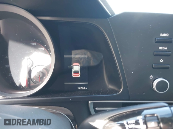 2022 Hyundai Elantra SEL with VIN 5NPLM4AG4NH057669, listed as a IAAI auction lot 41650329 with 14,763 mi miles and . Bid and sale history available at DreamBid. Image 7.