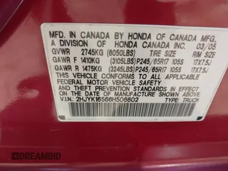 2006 Honda Ridgeline RTL with VIN 2HJYK16566H506602, listed as a IAAI auction lot 42098233 with 236,804 mi miles. Bid and sale history available at carsss.com. Image 9.