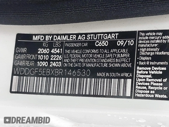 2011 Mercedes-Benz C 300 Sport с VIN WDDGF5EBXBR146530, выставлен на аукционе IAAI как лот 40389541 с пробегом 108 831 миль миль и . История ставок и продаж доступна на DreamBid. Изображение 9.
