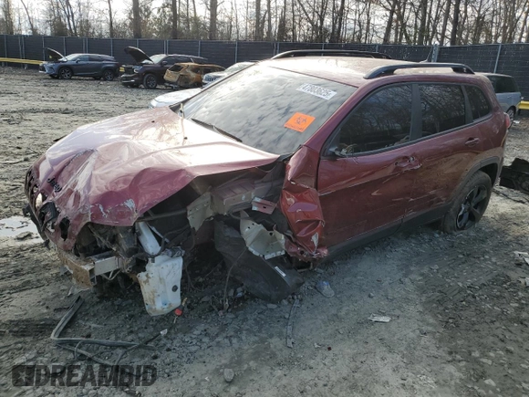 2020 Jeep Cherokee Altitude with VIN 1C4PJMLX2LD622771, listed as a Copart auction lot 47803625 with 76,741 mi miles and Salvage Title. Bid and sale history available at carsss.com. Image 1.