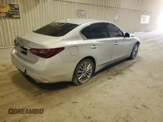 2020 Infiniti Q50 Luxe with VIN JN1EV7AP8LM205853, listed as a Copart auction lot 50058445 with 93,012 mi miles and Clean Title. Bid and sale history available at DreamBid. Image 3.