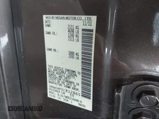 2012 Nissan Maxima 3.5 SV w/Sport Pkg with VIN 1N4AA5AP5CC812865, listed as a IAAI auction lot 40405423 with 130,092 mi miles. Bid and sale history available at carsss.com. Image 9.