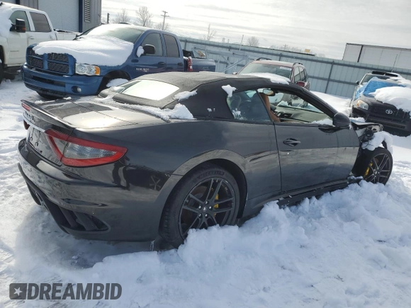 2013 Maserati GranTurismo Convertible Sport with VIN ZAM45VMAXD0071100, listed as a Copart auction lot 46999495 with 0 mi miles and Salvage Title. Bid and sale history available at carsss.com. Image 3.