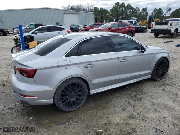 2017 Audi A3 Sedan Premium Plus with VIN WAUJ8GFF7H1028009, listed as a Copart auction lot 47402745 with 99,712 mi miles and Salvage Title. Bid and sale history available at carsss.com. Image 3.