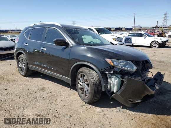 2016 Nissan Rogue SL with VIN 5N1AT2MT9GC787787, listed as a Copart auction lot 49682185 with 93,424 mi miles and Salvage Title. Bid and sale history available at carsss.com. Image 4.