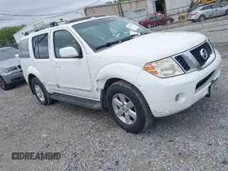 2008 Nissan Pathfinder S with VIN 5N1AR18UX8C606533, listed as a IAAI auction lot 41971085 with 192,185 mi miles. Bid and sale history available at carsss.com. Image 1.