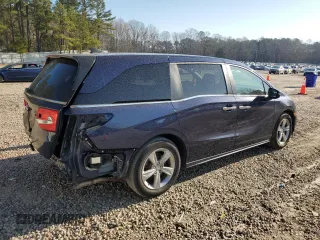 2020 Honda Odyssey EX-L with VIN 5FNRL6H73LB054188, listed as a Copart auction lot 48288055 with 58,047 mi miles and Salvage Title. Bid and sale history available at carsss.com. Image 3.