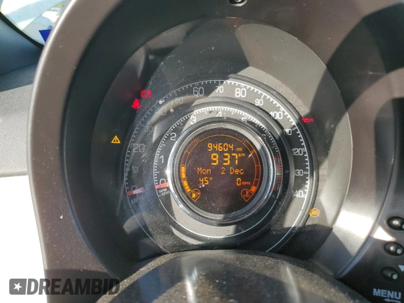 2014 FIAT 500 Sport with VIN 3C3CFFBR0ET223048, listed as a Copart auction lot 82674764 with 94,604 mi miles and Salvage Title. Bid and sale history available at carsss.com. Image 9.